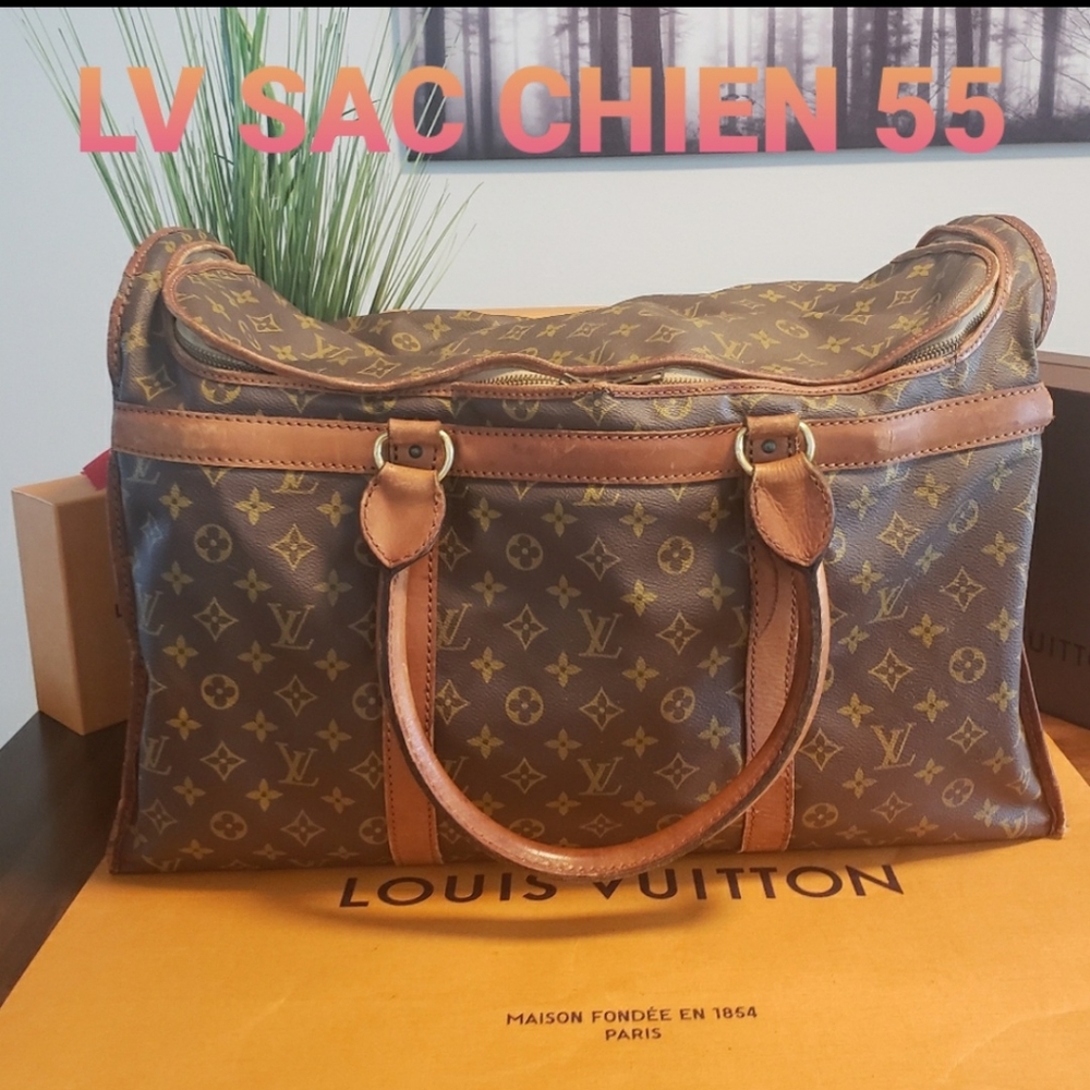 Authentic Louis Vuitton Sac Chien 55 Travel Bag RARE VINTAGE